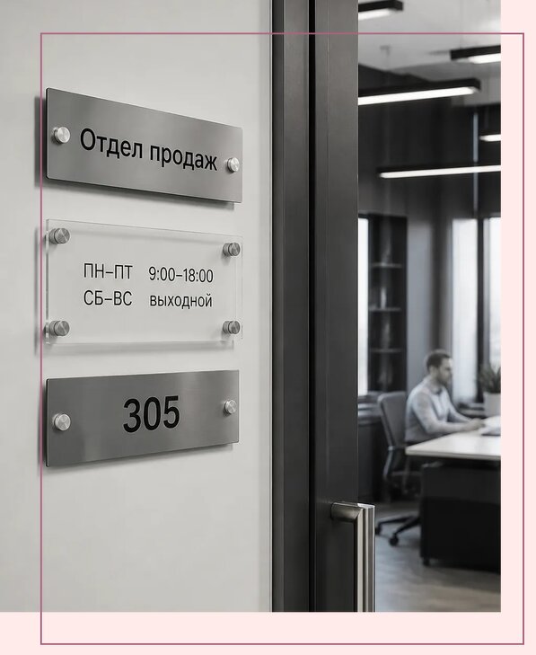 Офисные таблички на дверь в Феодосии по цене от 4977 р. | Аванза-Фдс
